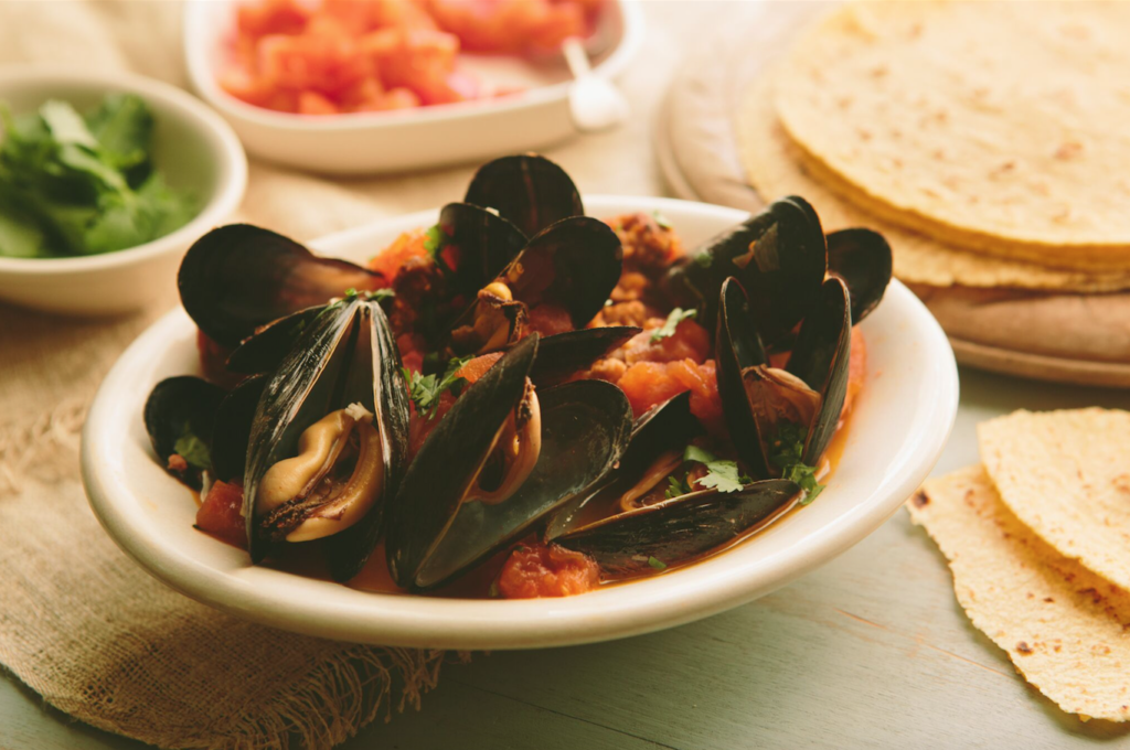 Sautéed Mexican Mussels with Chorizo and Tequila